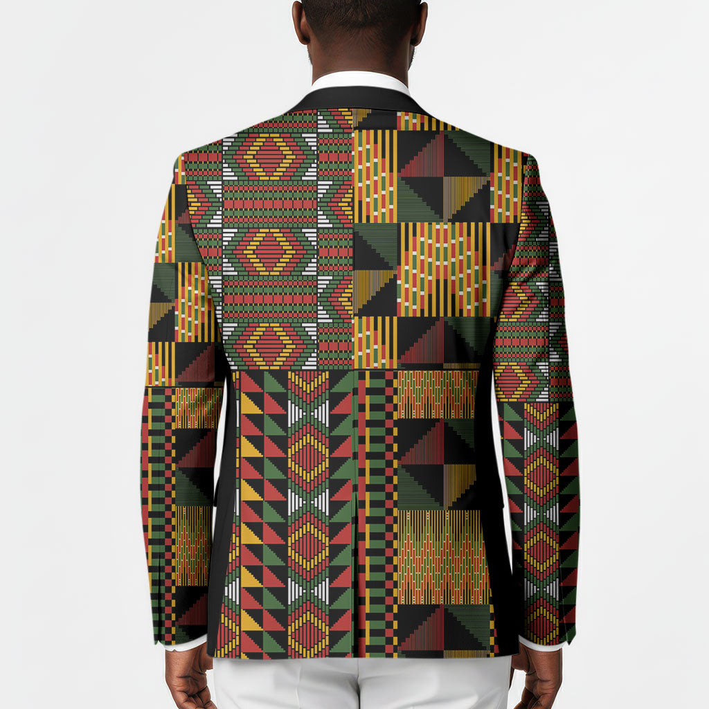 African American Quilt Kente Fusion Blazer Version 2
