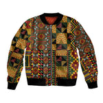 African American Quilt Kente Fusion Bomber Jacket Version 2