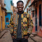 African American Quilt Kente Fusion Bomber Jacket Version 2