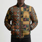 African American Quilt Kente Fusion Bomber Puffer Jacket Version 2