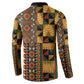 African American Quilt Kente Fusion Button Sweatshirt Version 2