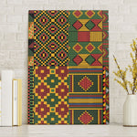 African American Quilt Kente Fusion Canvas Wall Art Version 2