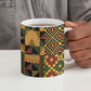 African American Quilt Kente Fusion Ceramic Mug Version 2