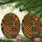African American Quilt Kente Fusion Ceramic Ornament Version 2