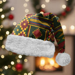 African American Quilt Kente Fusion Christmas Santa Hat Version 2