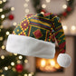 African American Quilt Kente Fusion Christmas Santa Hat Version 2