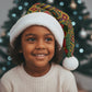 African American Quilt Kente Fusion Christmas Santa Hat Version 2