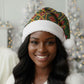 African American Quilt Kente Fusion Christmas Santa Hat Version 2
