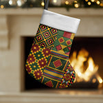 African American Quilt Kente Fusion Christmas Stocking Version 2