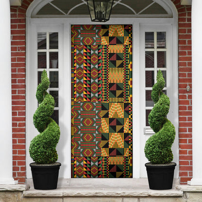 African American Quilt Kente Fusion Door Cover Version 2