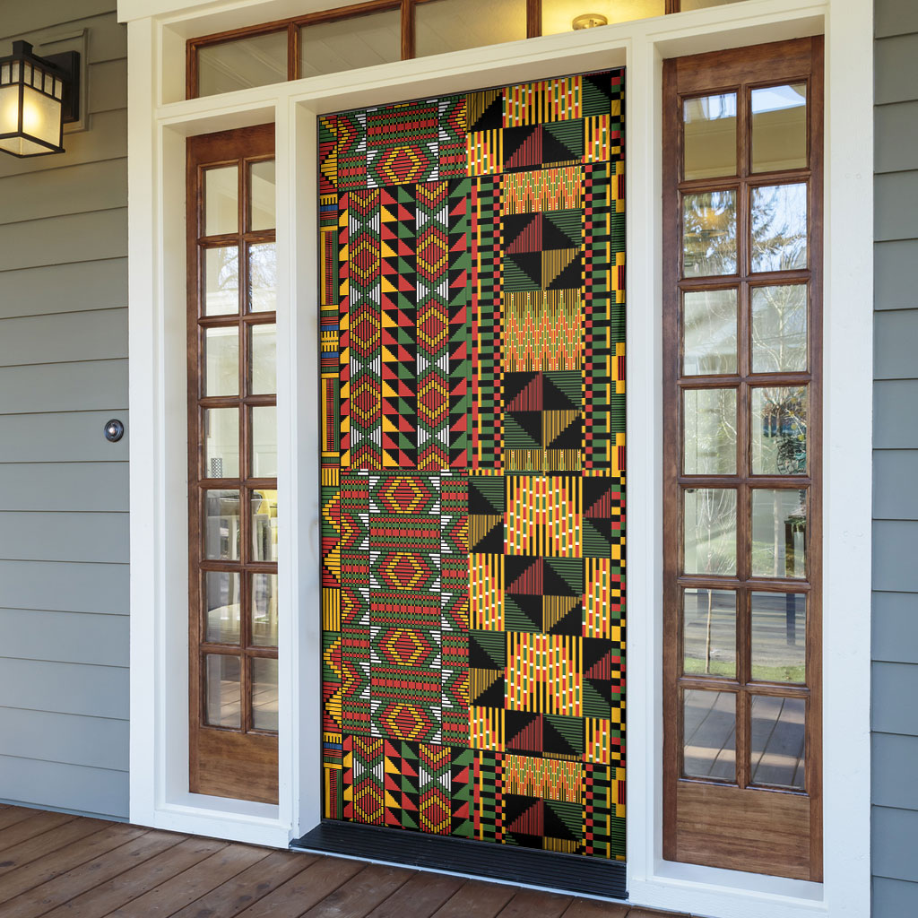 African American Quilt Kente Fusion Door Cover Version 2