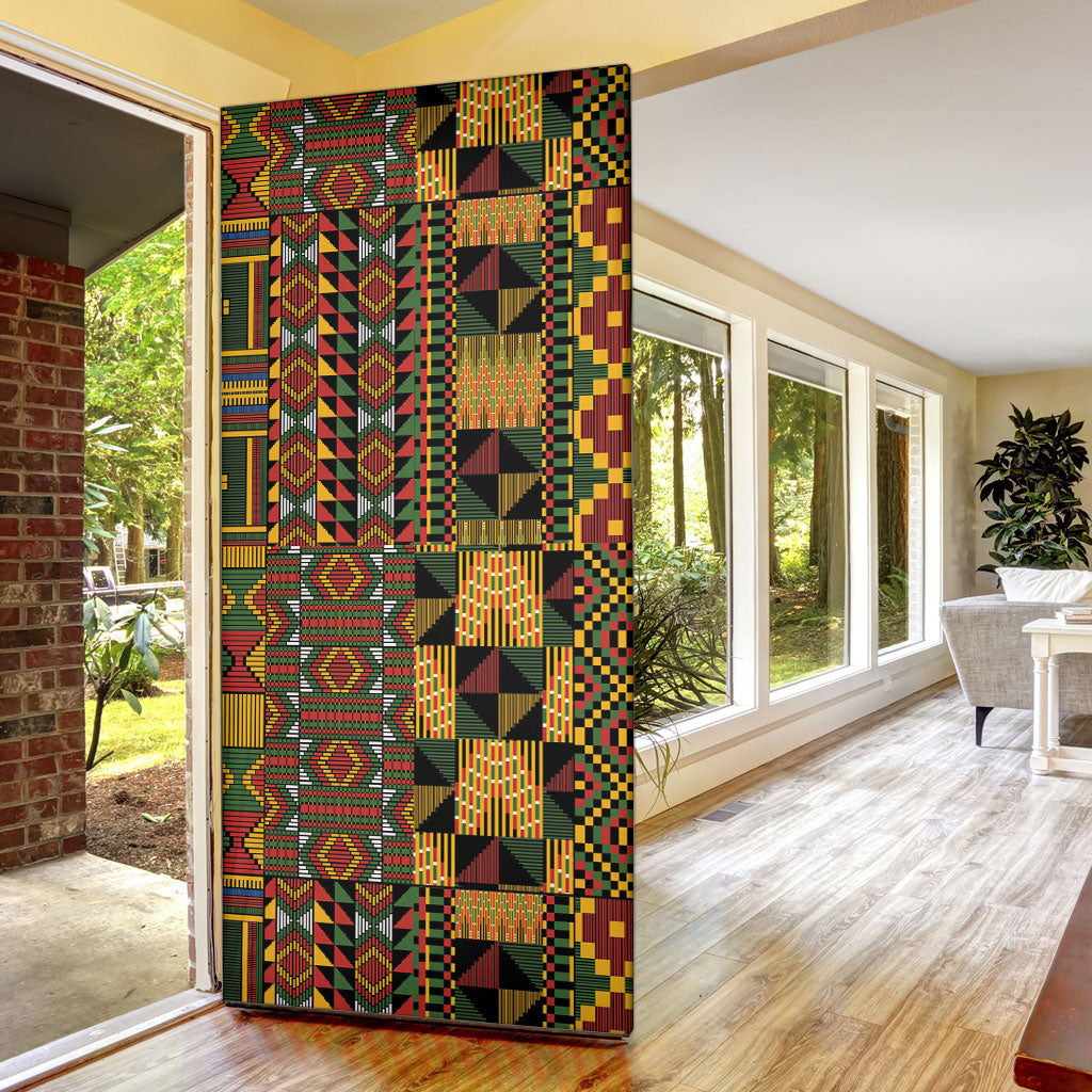 African American Quilt Kente Fusion Door Cover Version 2