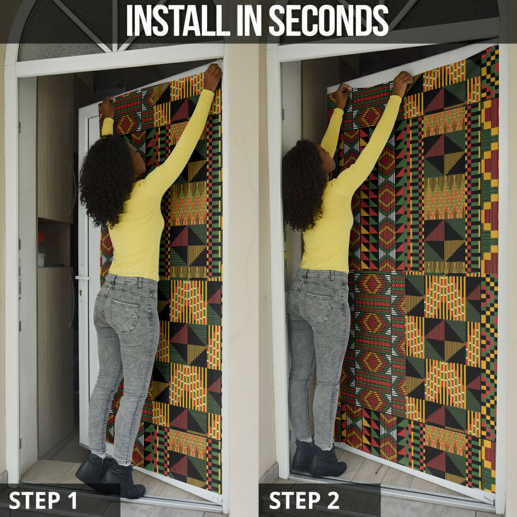 African American Quilt Kente Fusion Door Cover Version 2