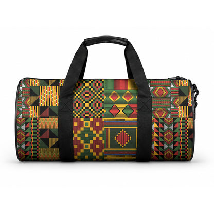 African American Quilt Kente Fusion Duffle Bag Version 2