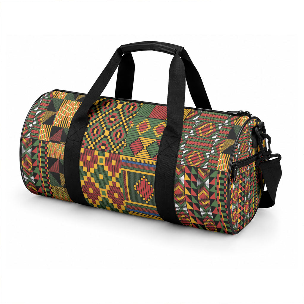 African American Quilt Kente Fusion Duffle Bag Version 2