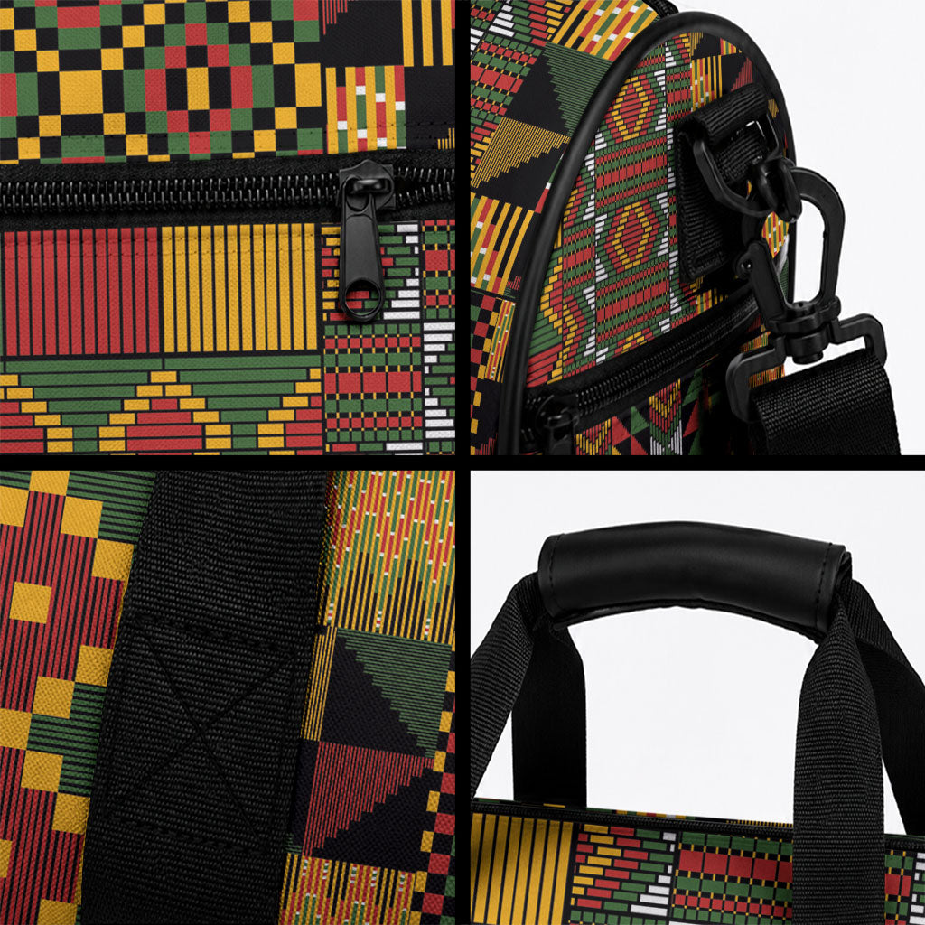 African American Quilt Kente Fusion Duffle Bag Version 2
