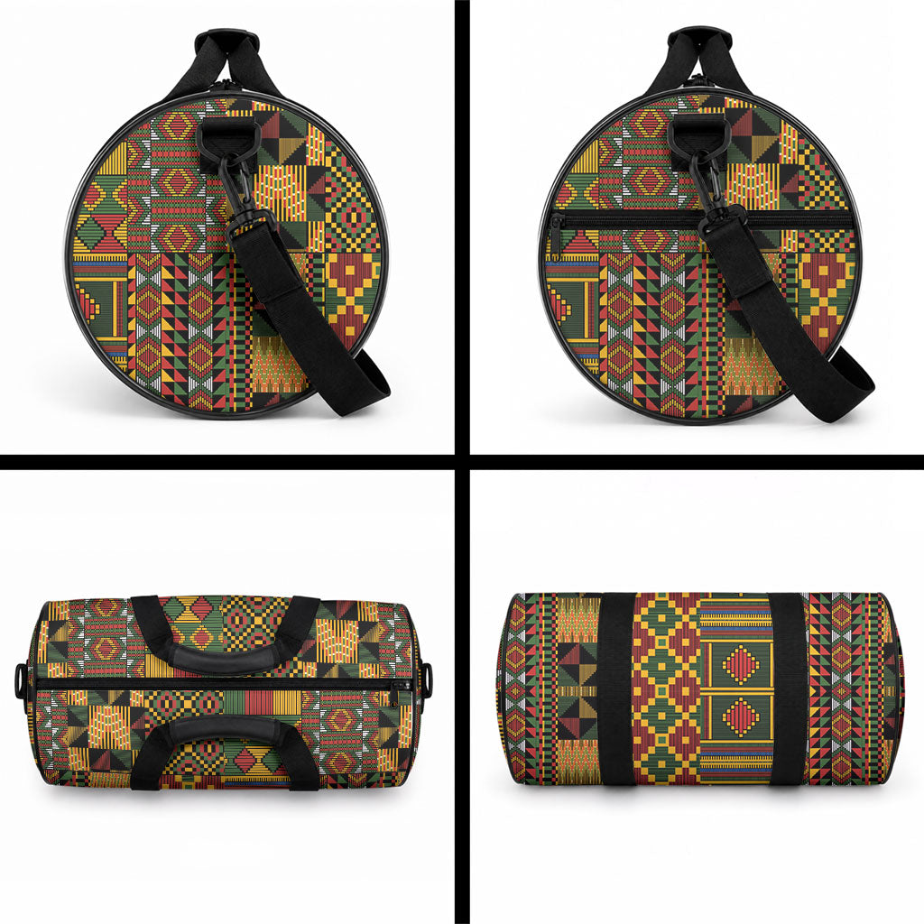 African American Quilt Kente Fusion Duffle Bag Version 2