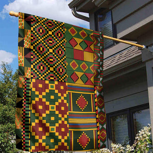 African American Quilt Kente Fusion Garden Flag Version 2