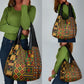 African American Quilt Kente Fusion Grocery Bag Version 2