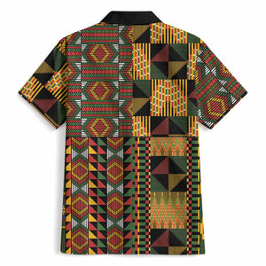 African American Quilt Kente Fusion Hawaiian Shirt Version 2