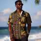 African American Quilt Kente Fusion Hawaiian Shirt Version 2