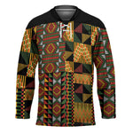 African American Quilt Kente Fusion Hockey Jersey Version 2
