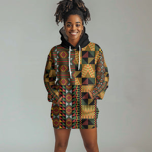 African American Quilt Kente Fusion Hoodie Dress Version 2