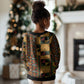 African American Quilt Kente Fusion Kid Ugly Christmas Sweater Version 2