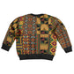 African American Quilt Kente Fusion Kid Ugly Christmas Sweater Version 2