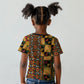 African American Quilt Kente Fusion Kid T shirt Version 2