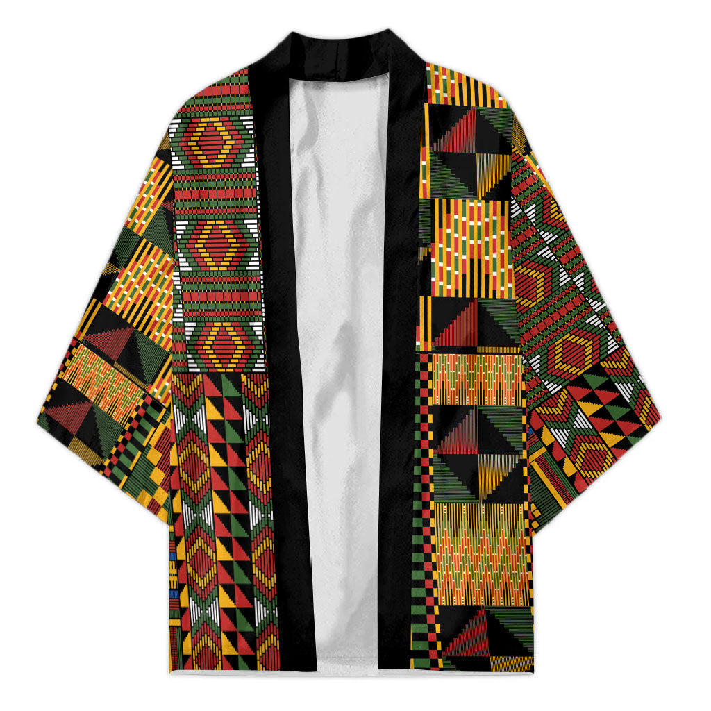 African American Quilt Kente Fusion Kimono Version 2