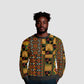African American Quilt Kente Fusion Ugly Christmas Sweater Version 2