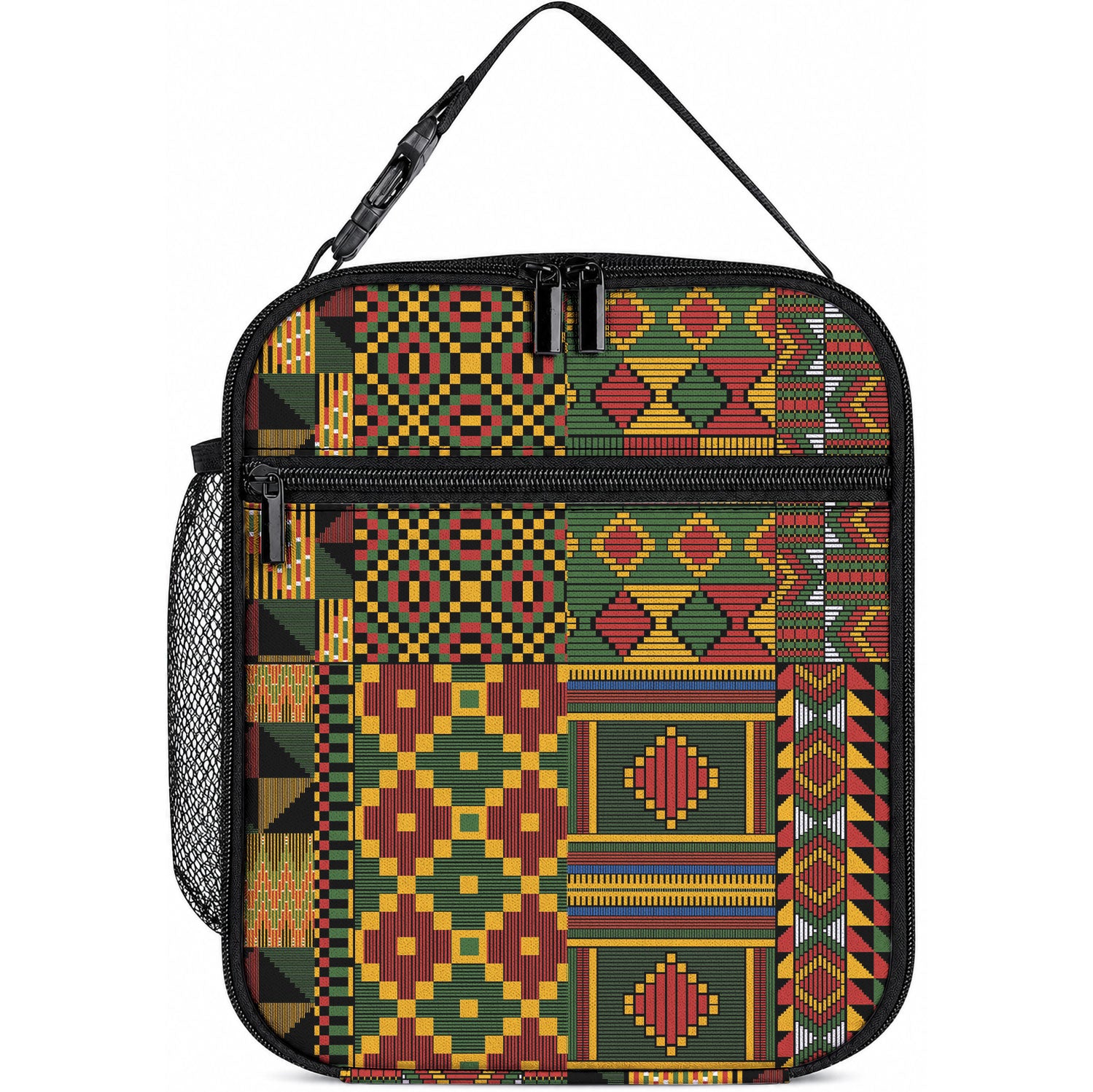 African American Quilt Kente Fusion Lunch Bag Version 2