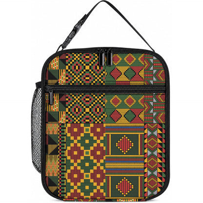 African American Quilt Kente Fusion Lunch Bag Version 2