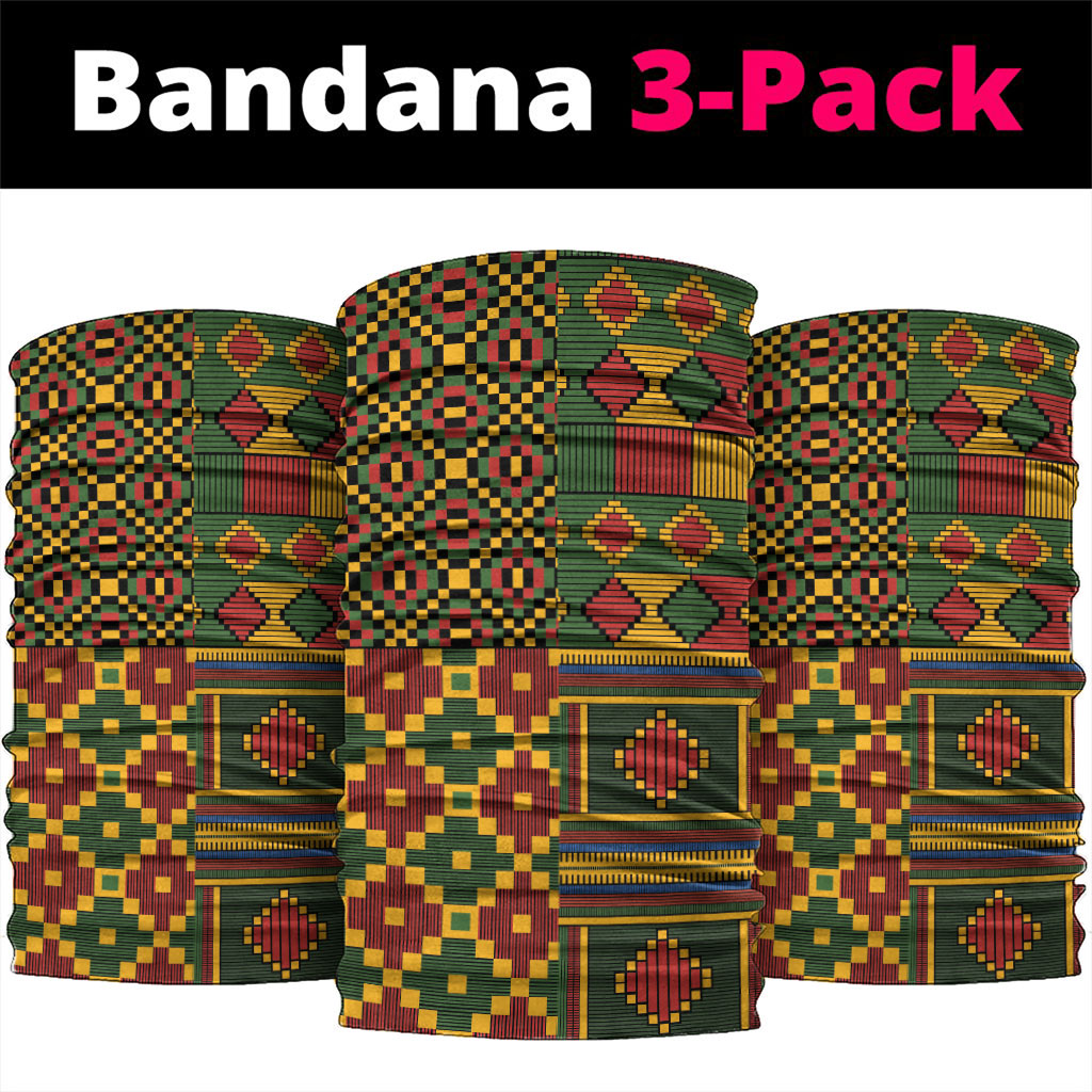 African American Quilt Kente Fusion Neck Gaiter Version 2