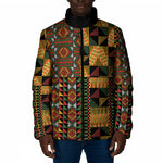 African American Quilt Kente Fusion Padded Jacket Version 2