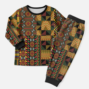 African American Quilt Kente Fusion Christmas Pajama Set Version 2