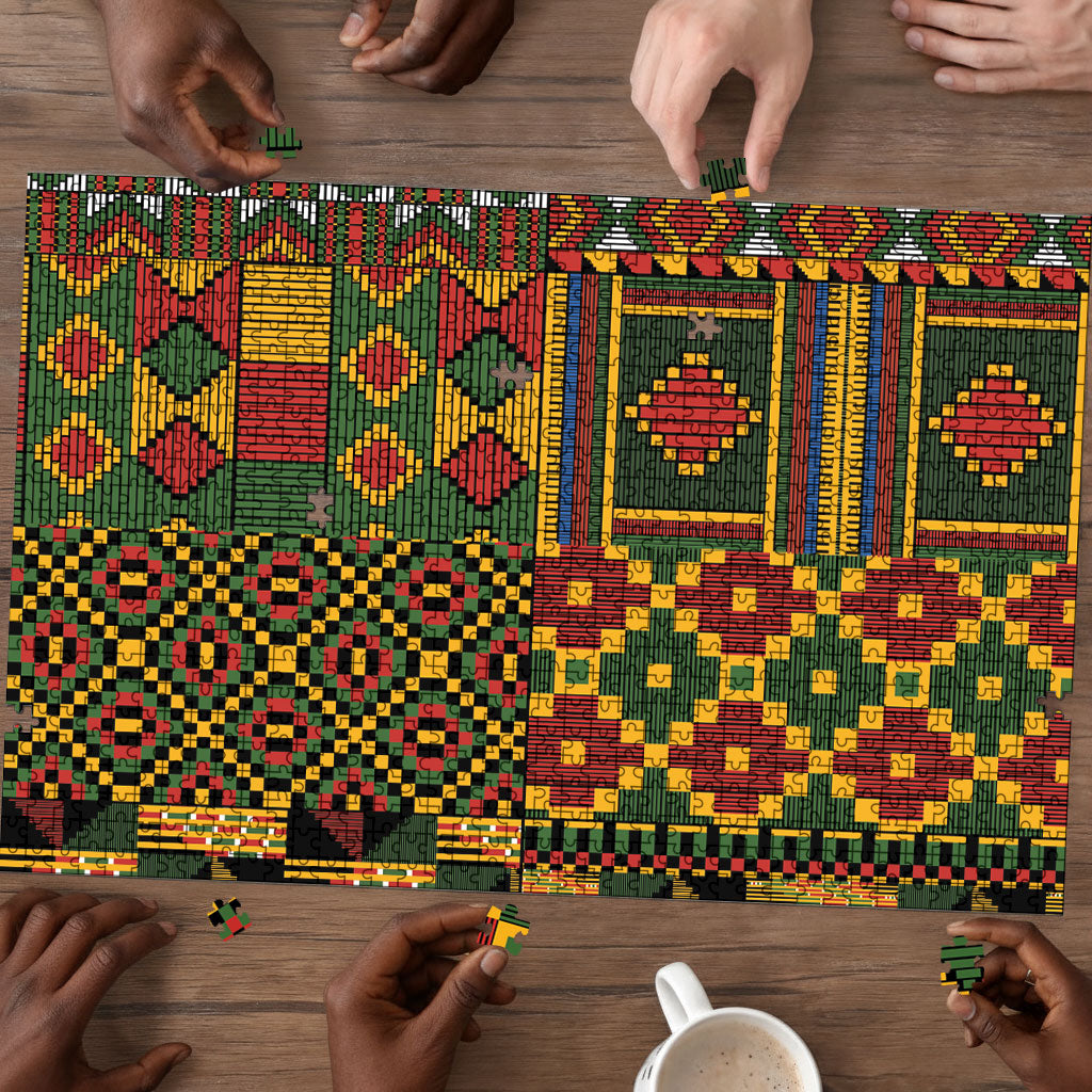 African American Quilt Kente Fusion Puzzle Version 2