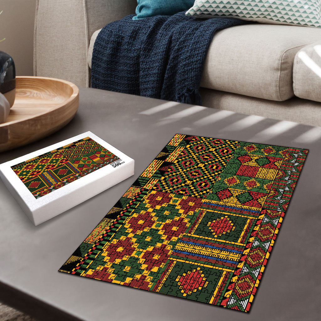 African American Quilt Kente Fusion Puzzle Version 2
