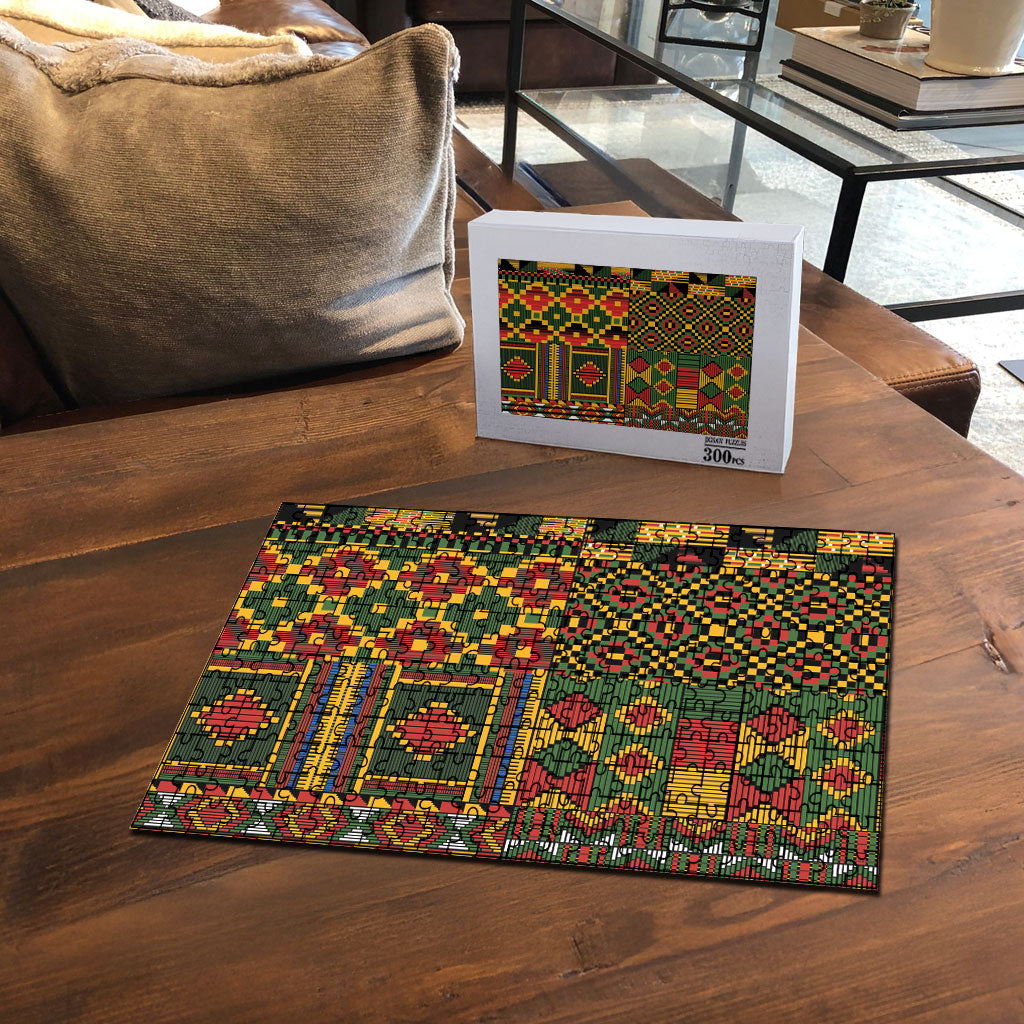 African American Quilt Kente Fusion Puzzle Version 2