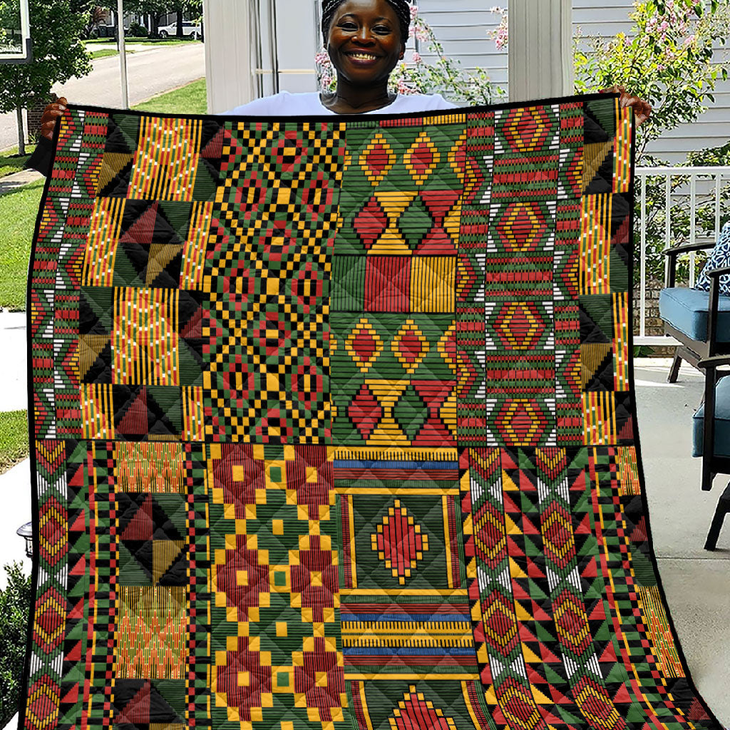 African American Quilt Kente Fusion Quilt Version 2