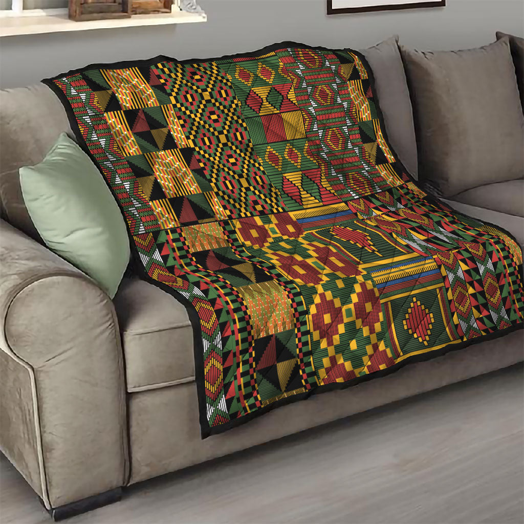 African American Quilt Kente Fusion Quilt Version 2