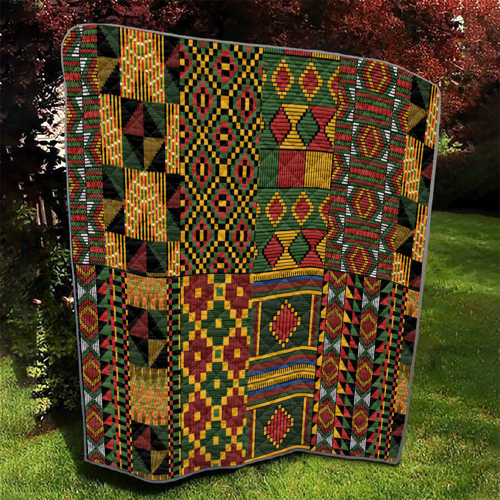 African American Quilt Kente Fusion Quilt Version 2