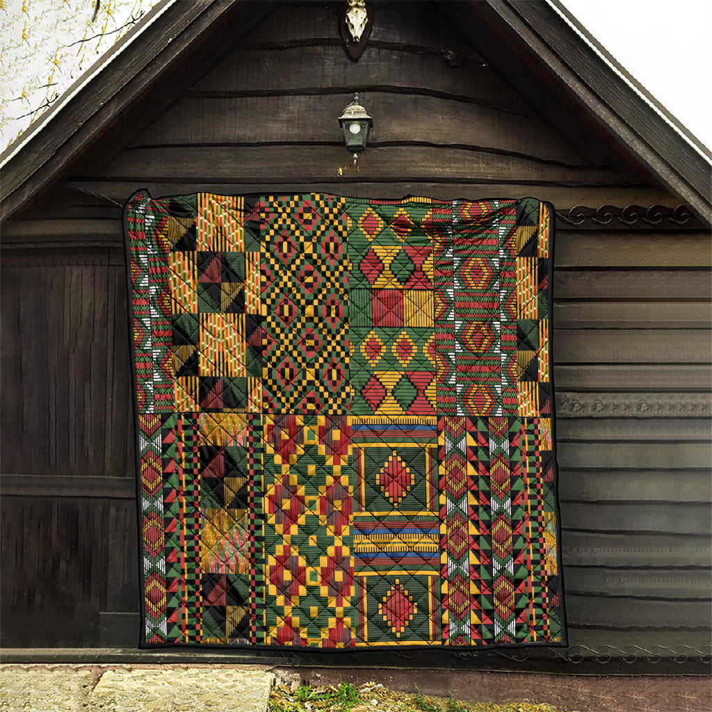 African American Quilt Kente Fusion Quilt Version 2