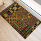 African American Quilt Kente Fusion Rubber Doormat Version 2