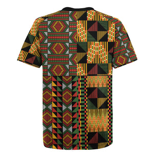 African American Quilt Kente Fusion Rugby Jersey Version 2