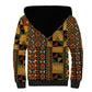 African American Quilt Kente Fusion Sherpa Hoodie Version 2