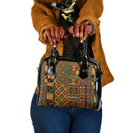 African American Quilt Kente Fusion Shoulder Handbag Version 2