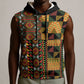 African American Quilt Kente Fusion Sleeveless Hoodie Version 2