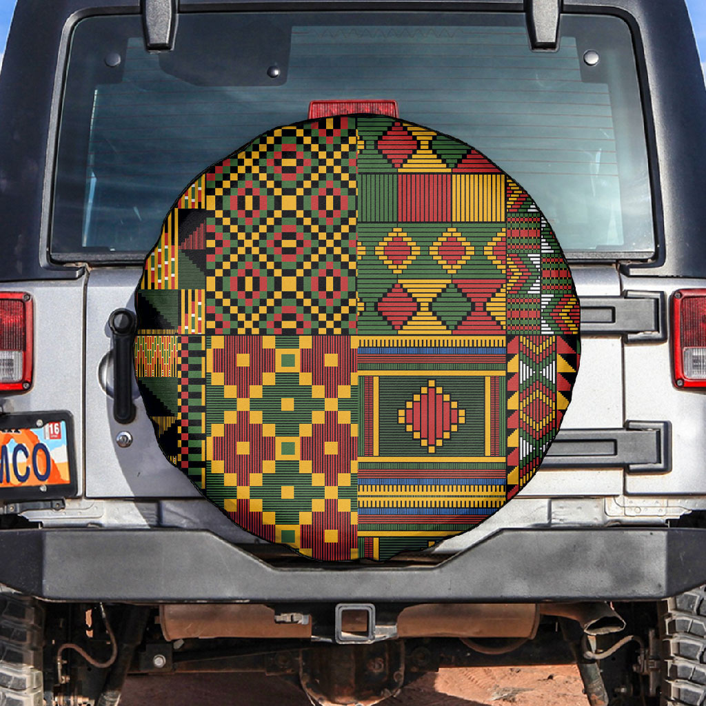 African American Quilt Kente Fusion Spare Tire Cover Version 2